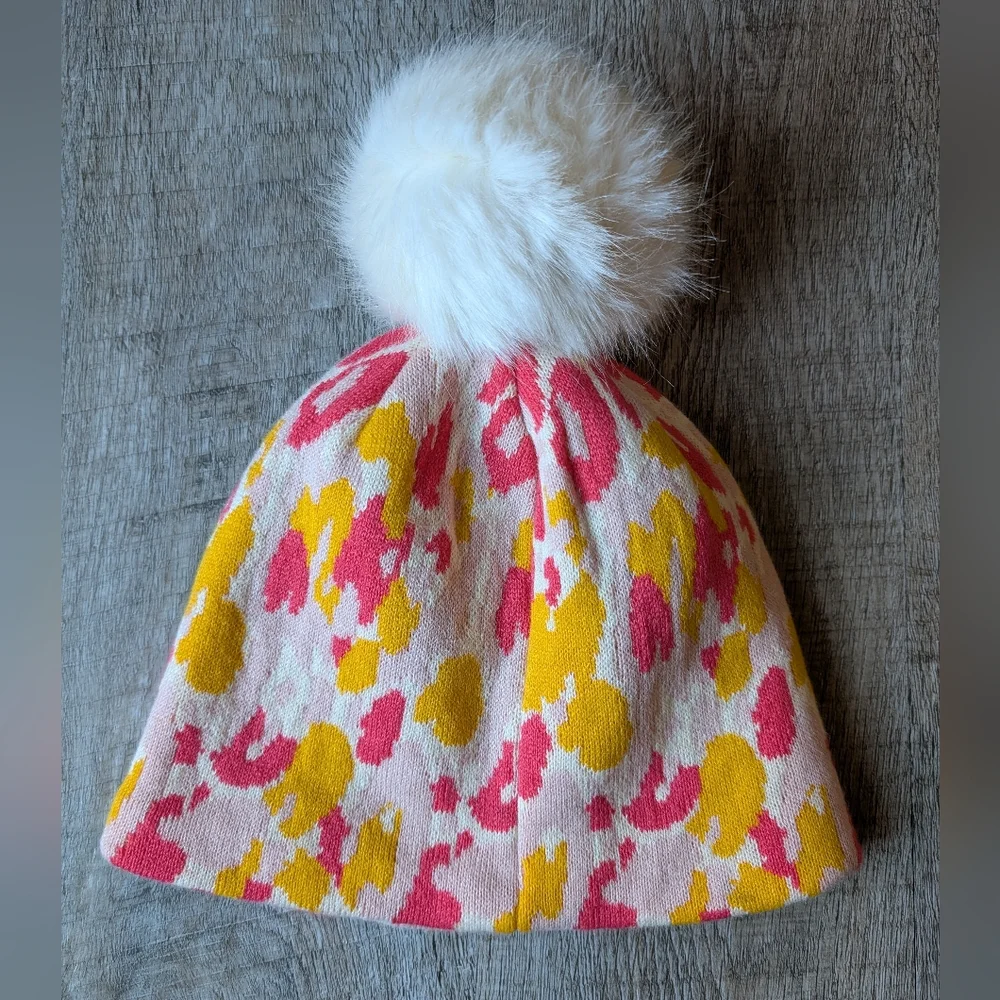 Rossignol Jr. Ariana Pom Pom Knit Beanie Animal Print